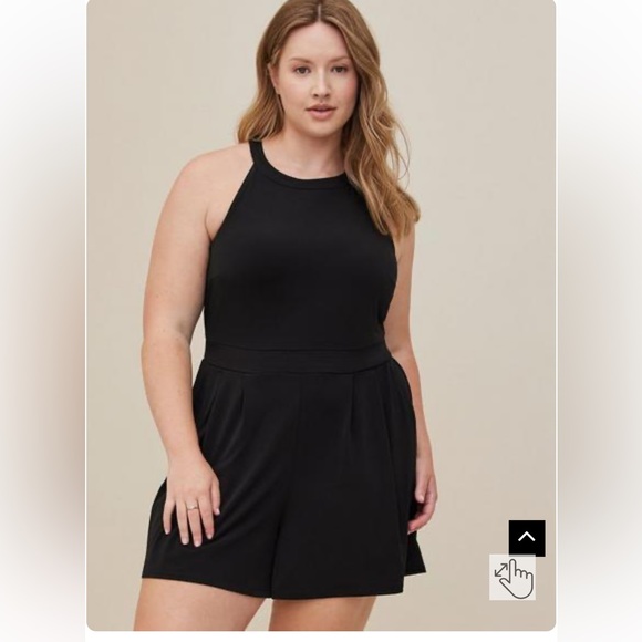 torrid Pants - NWT TORRID BLACK STUDIO KNIT GODDESS NECK ROMPER SIZE 3 3X XXXL